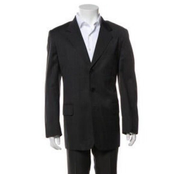 Gianni Versace mens authentic black long sleeve vintage blazer jacket 44 Xl - Picture 1 of 8